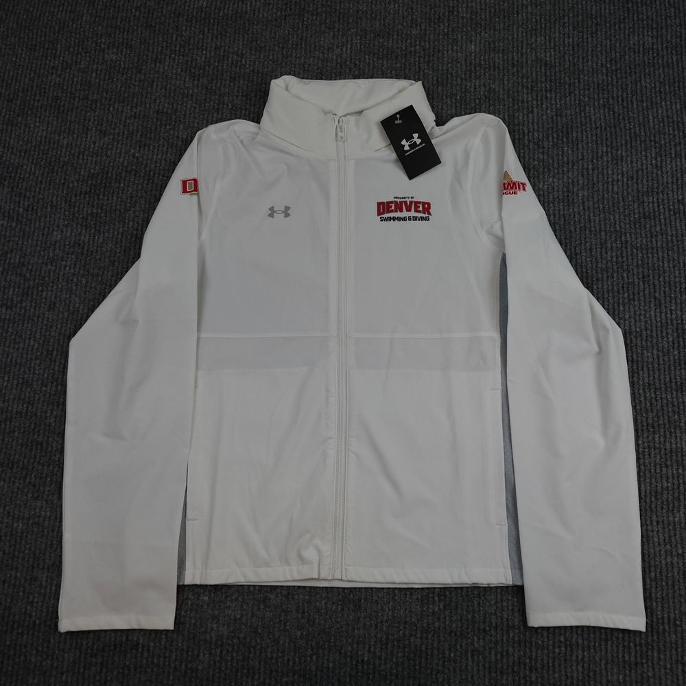 University Of Denver Jacket Womens Large White NCAA Swim Dive Under Armour